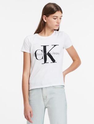 calvin klein womens vintage logo short sleeve top eBay