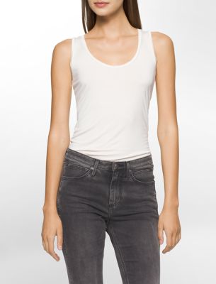 calvin klein womens liquid jersey scoopneck tank top eBay