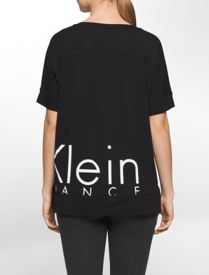calvin klein womens performance oversized logo boxy tshirt eBay