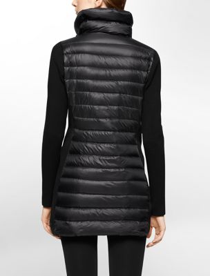 calvin klein womens performance asymmetrical rib knit down puffer