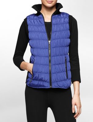 calvin klein womens performance quilted high low puffer vest jacket eBay