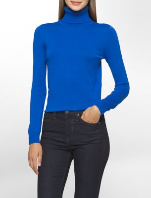 calvin klein womens solid turtleneck sweater