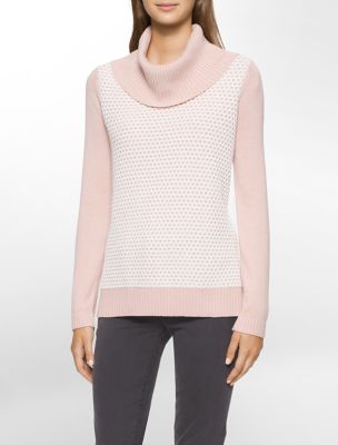 calvin klein womens textured cowl neck sweater eBay
