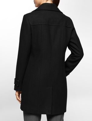 calvin klein womens single breasted peacoat jacket eBay
