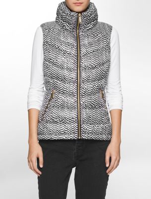 calvin klein womens animal puffer vest jacket eBay