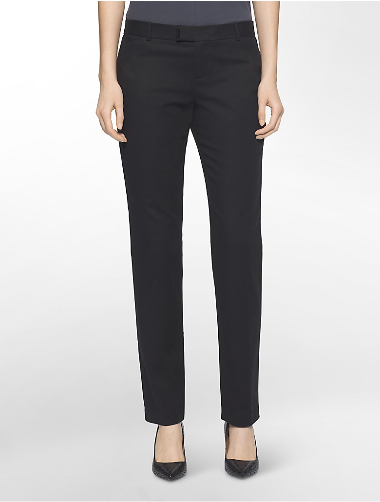 calvin klein womens body fit stretch cotton pants | eBay