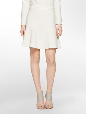 calvin klein womens textured rib knit flared skirt eBay