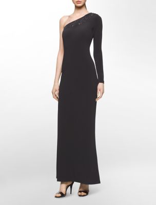 Shopping calvin klein white long sleeve sheath dress blue