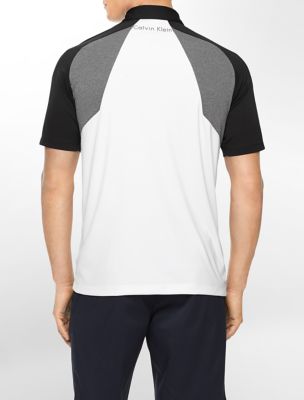 calvin klein mens performance slim fit colorblock polo shirt eBay