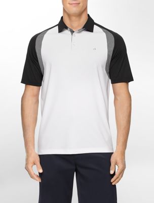 calvin klein mens performance slim fit colorblock polo shirt eBay