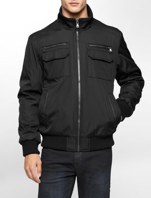 calvin klein mens ripstop zip front bomber jacket eBay