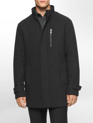 calvin klein mens twotone wool carcoat jacket eBay