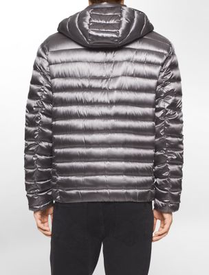 calvin klein mens packable down hooded puffer jacket eBay