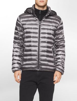 calvin klein mens packable down hooded puffer jacket eBay