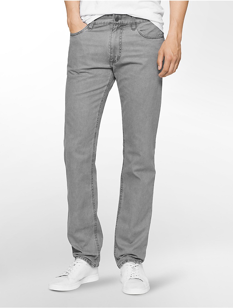 calvin klein mens slim fit 5-pocket twill pants