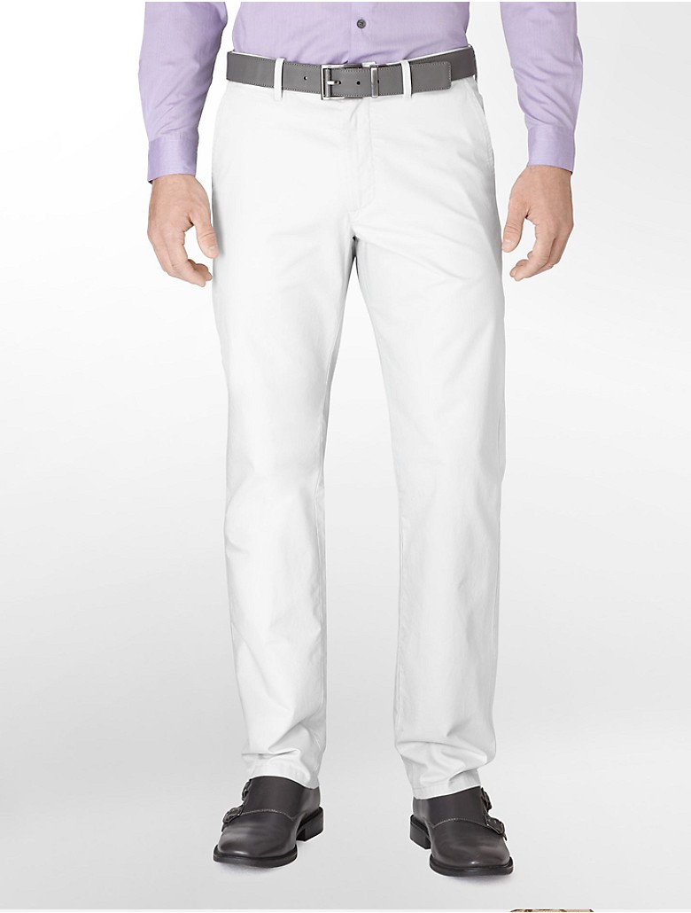 calvin klein mens straight fit cotton twill pants | eBay
