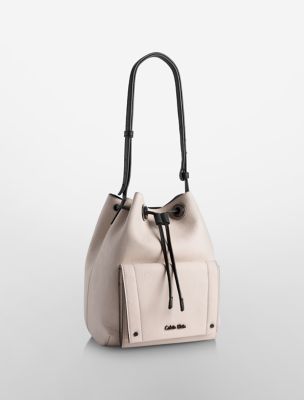 calvin klein womens kira drawstring bucket bag eBay