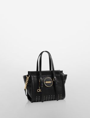 calvin klein womens gemma studio satchel crossbody bag