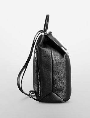 calvin klein womens kelsey pebble leather backpack eBay