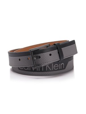 calvin klein mens textured rubber belt