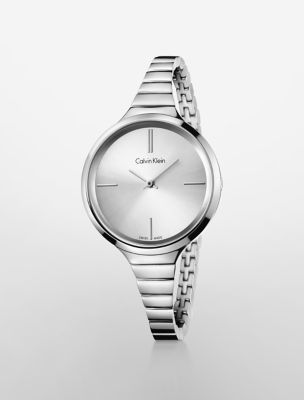 lively silver dial watch $230.00
