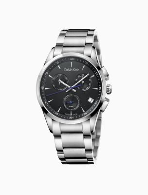 bold stainless steel chronograph watch $380.00