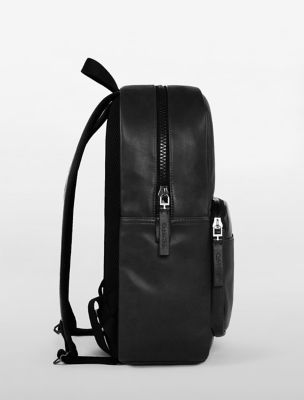 calvin klein men's leather backpack