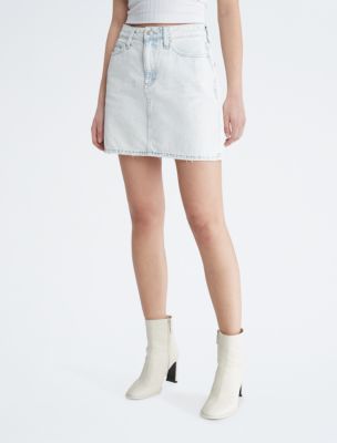 White denim a line mini outlet skirt