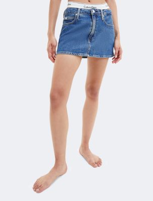 Calvin klein denim mini skirt on sale