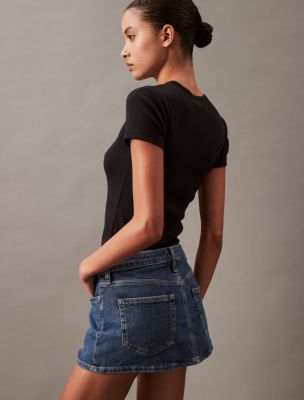 Micro Mini Denim Skirt