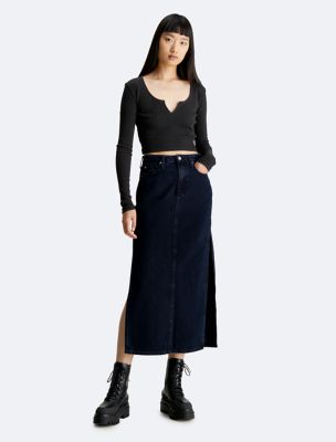 Klein® Skirt | Calvin Denim USA Maxi