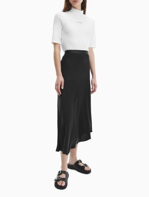 Calvin Klein Jeans LOGO ELASTIC SKIRT - A-line skirt - black