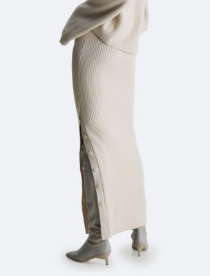 Ribbed Wool Klein® | Skirt Calvin USA Maxi
