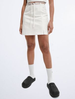 Crossover Waist Mini Skirt