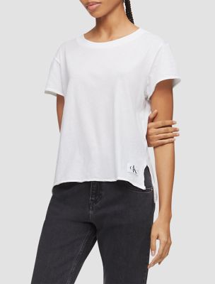 Slit Hem Crewneck T-Shirt