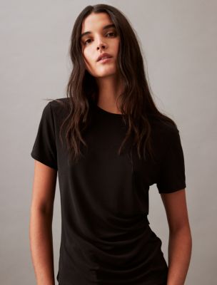 Calvin Klein women's regular black t-shirt Taglia XXS Color Black