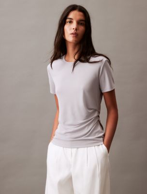 Calvin Klein Women's Short Sleeve Logo T-Shirt Dress, Ochre, Small
