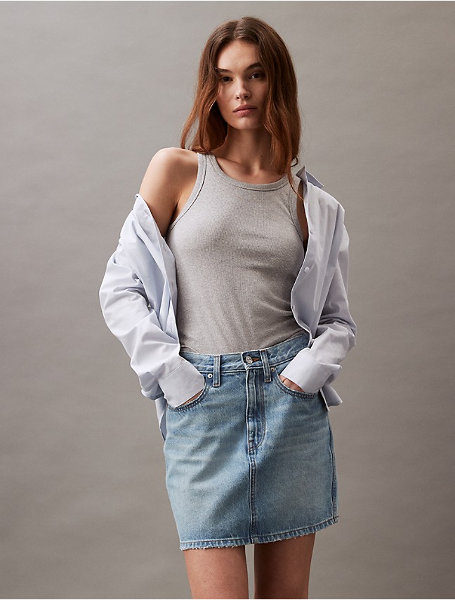 Calvin Klein Jeans logo-waistband Straight Skirt - Farfetch