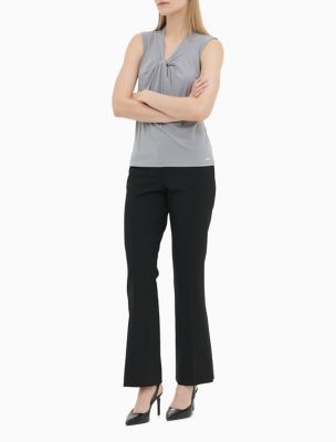 calvin klein solid knot neck tan