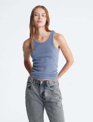 Waffle Tank Top, Folkstone Grey