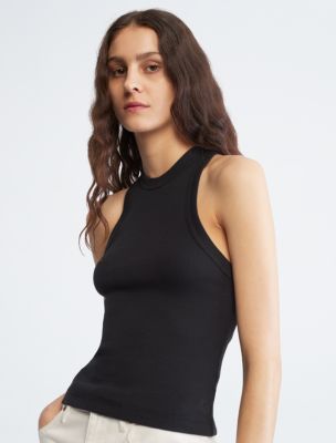 Calvin klein women's hot sale ribbed tank tops