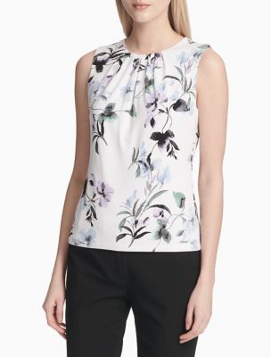 calvin klein sleeveless blouse