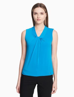 calvin klein solid knot neck tan