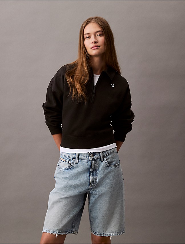 Archive Logo Fleece Cropped Sweatshirt | Calvin Klein Archive Logo Fleece Cropped Sweatshirt | Calvin Klein