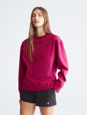 Archive Logo Fleece Crewneck Sweatshirt, Raspberry Radiance