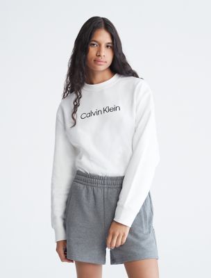 CALVIN KLEIN JEANS - Women's regular logo sweatshirt - Red -  OT-ZW0ZW02055XL1