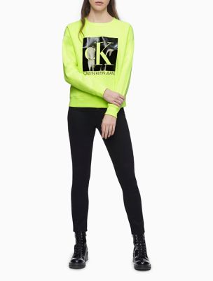 calvin klein neon hoodie