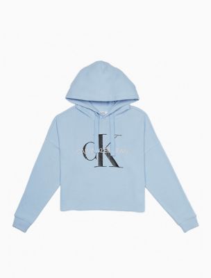 calvin klein modern cropped hoodie sweatshirt