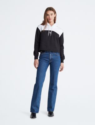 Color Block Monogram Logo Hoodie | Calvin Klein