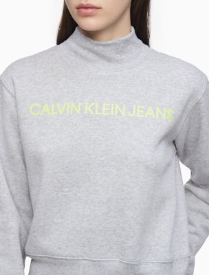 calvin klein mock neck sweatshirt